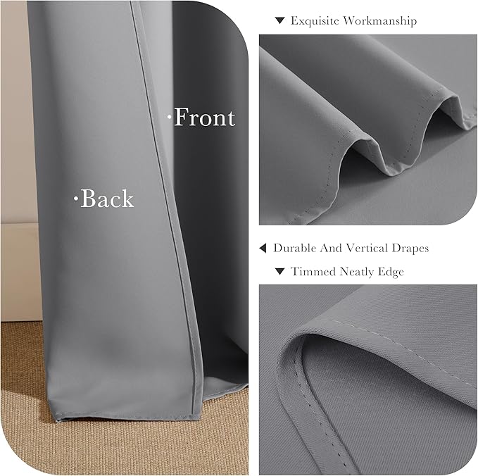 PONY DANCE Blackout Curtains Thermal Insulated Window Treatment Panels Room - Image 6