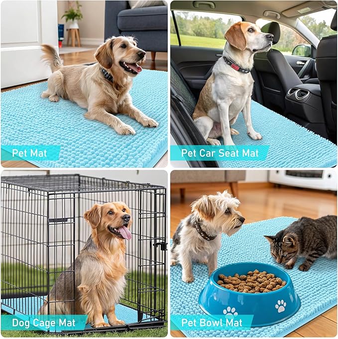 OLANLY Dog Door Mat for Muddy Paws 59x35, Absorbs Moisture and Dirt, Absorbent - Image 7