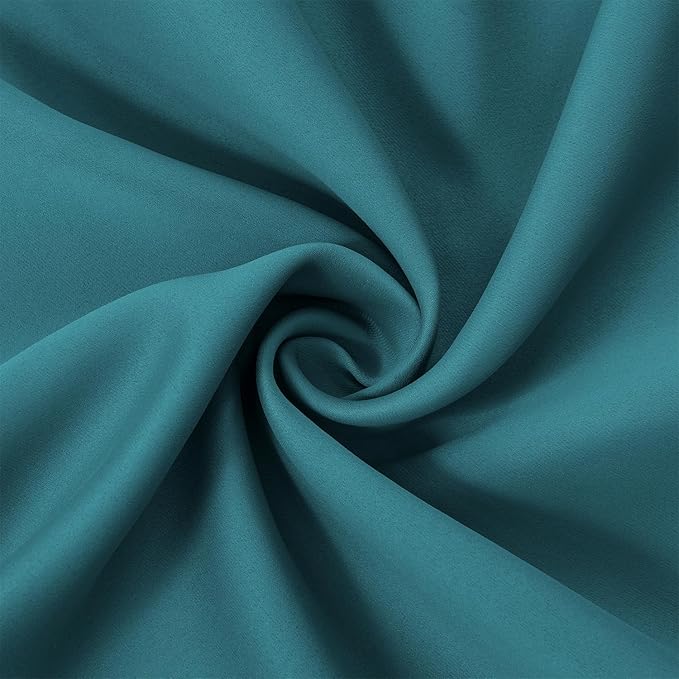 LEMOMO Sea Teal Thermal Blackout Curtains/52 x 95 Inch/Set of 2 Panels Room - Image 5