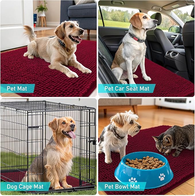 OLANLY Dog Door Mat for Muddy Paws 44x24, Absorbs Moisture and Dirt, Absorbent - Image 7