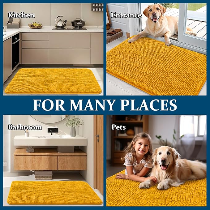 OLANLY Dog Door Mat for Muddy Paws 59x20, Absorbs Moisture and Dirt, Absorbent - Image 8