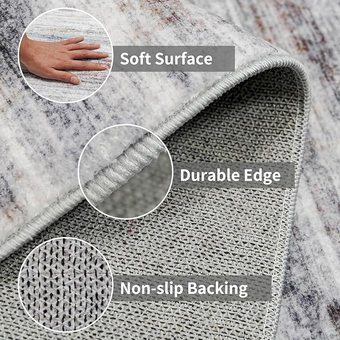 2x5 Washable Runner Rug for Family: Easy-to-Clean Runners for Hallway Entryway - Image 5