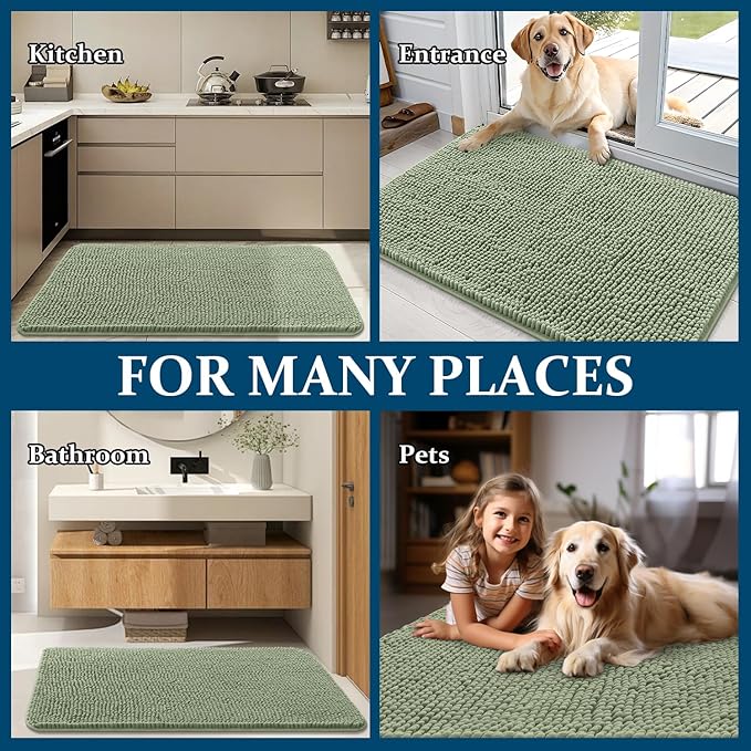 OLANLY Dog Door Mat for Muddy Paws 32x20, Absorbs Moisture and Dirt, Absorbent - Image 8