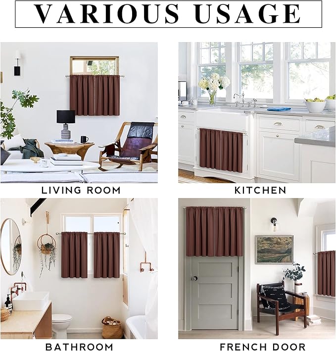 RYB HOME RV Curtains for Camper Windows, Mini Small Thermal Insulated Sunlight - Image 6