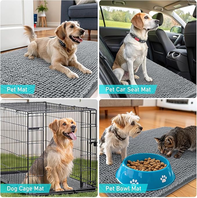 OLANLY Dog Door Mat for Muddy Paws 70x46, Absorbs Moisture and Dirt, Absorbent - Image 7