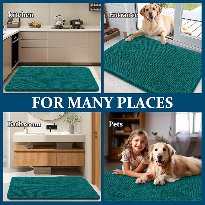 OLANLY Dog Door Mat for Muddy Paws 40x24, Absorbs Moisture and Dirt, Absorbent - Image 8