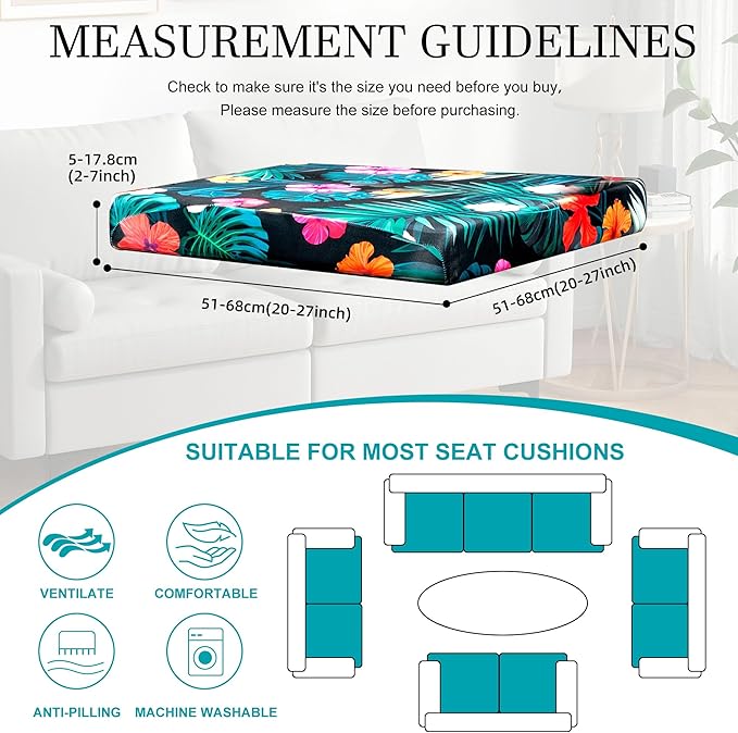 14Pcs Stretch Patio Cushion Covers, Outdoor Couch Covers Replacement, Outdoor - Image 2