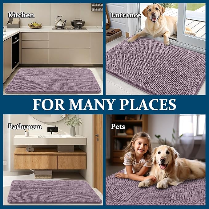 OLANLY Dog Door Mat for Muddy Paws 24x16, Absorbs Moisture and Dirt, Absorbent - Image 8