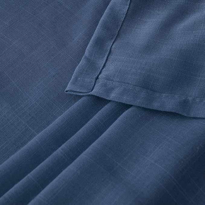 BGment Linen Navy Blue Curtains 96 Inches Long - Image 8
