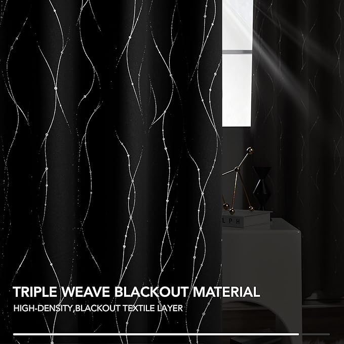 Deconovo Short Blackout Curtains, Thermal Insulated Soundproof Grommet Curtain - Image 8