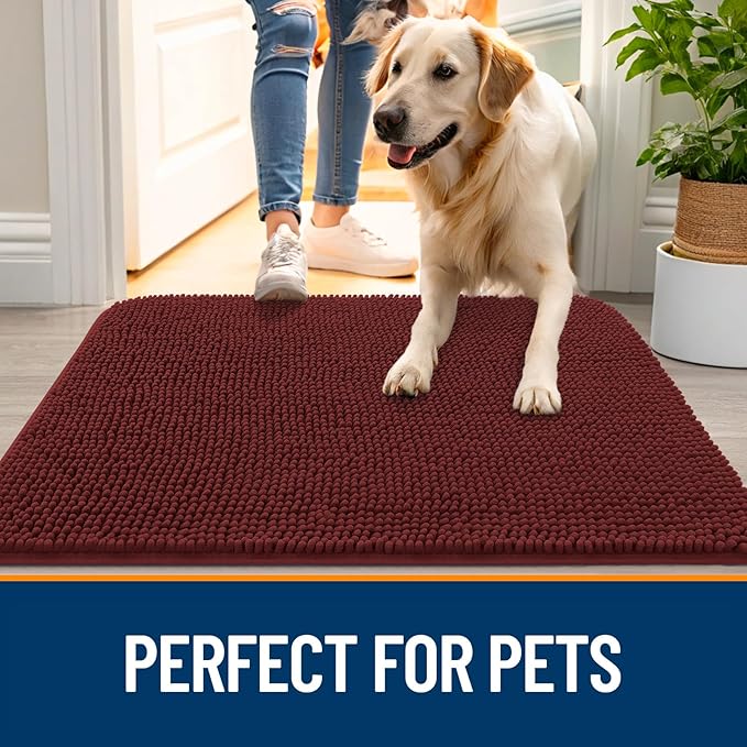OLANLY Dog Door Mat for Muddy Paws 59x24, Absorbs Moisture and Dirt, Absorbent - Image 6