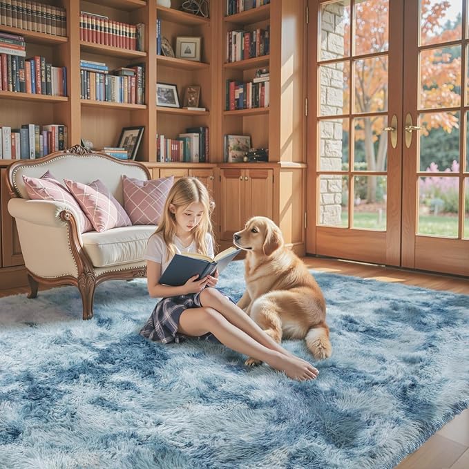 Super Soft Shaggy Area Rugs for Bedroom 4x6 Feet, Shaggy Plush Living Room Shag - Image 3