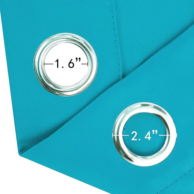LEMOMO Teal Thermal Blackout Curtains/38 x 84 Inch/Set of 2 Panels Room - Image 6