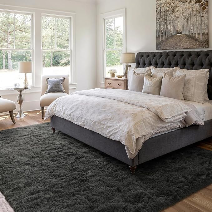 4x6 Ft Shag Rugs for Bedroom Living Room, Ultra Soft Fluffy Furry Area Rugs for - Image 2