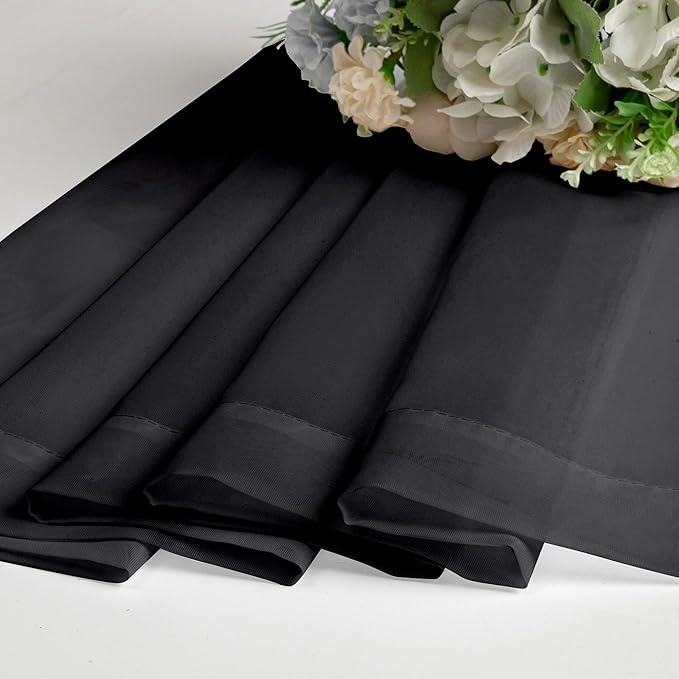 Aiyufeng 108 Inch Black Sheer Window Curtains - Image 8