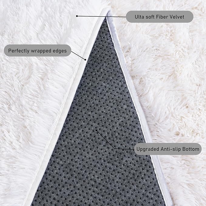 Rugs for Living Room 10x14, Soft Shaggy Modern Shag Area Rug for Bedroom - Image 4
