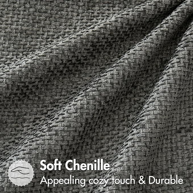 MIULEE Pack of 2 Couch Throw Pillow Covers 16x16 Inch Dark Gray Modern Boho - Image 6
