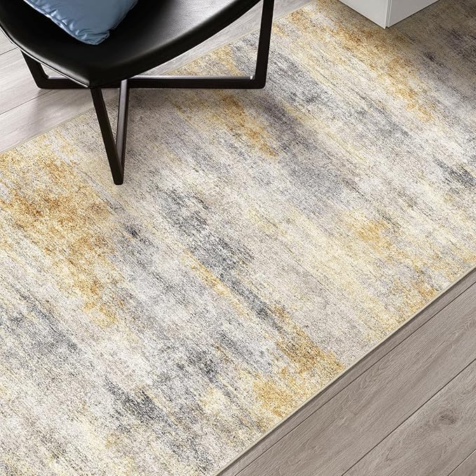 2'6''x14' Washable Kitchen Runner Rug: Modern Abstract Runners - Image 6