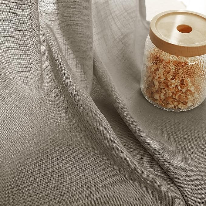 Taupe Linen Curtains 120 inches Long - Image 2
