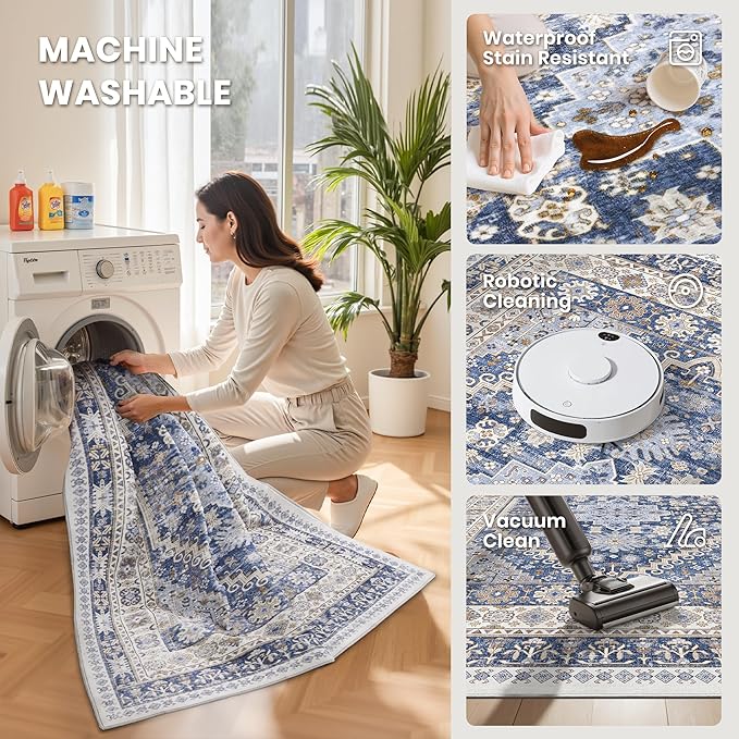 zesthome 2x3 Entryway Rug, Soft Washable Rugs, Non Slip Area Rug, Stain - Image 5
