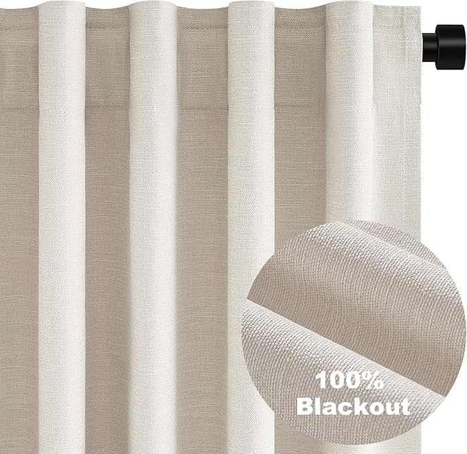 Extra Wide 100 Inch Length Blackout Curtains & Drapes 84 Inches Long 2 Panels - Image 9