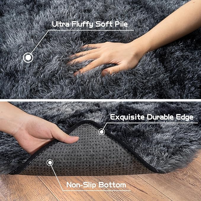 Pionblank Large Area Rug for Living Room 10x14, Fuzzy Modern Shag Rug, Fluffy - Image 6