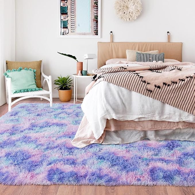 Rugs for Bedroom 4x6, Soft Shaggy Modern Shag Area Rug for Living Room - Image 2