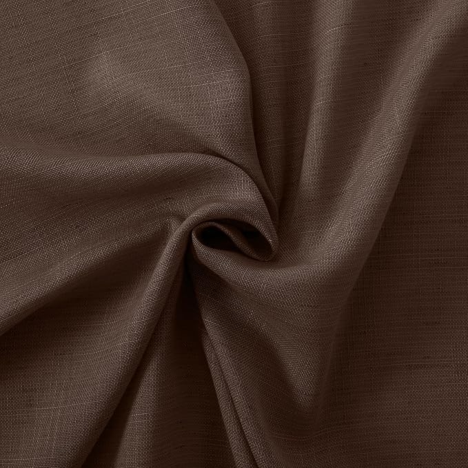 BGment Brown Linen Curtains 63 Inches Long - Image 9
