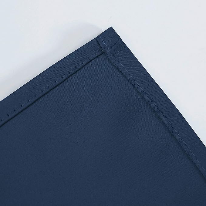 LEMOMO Navy Blue Blackout Curtains/52 x 45 Inch/Set of 2 Panels Room Darkening - Image 8