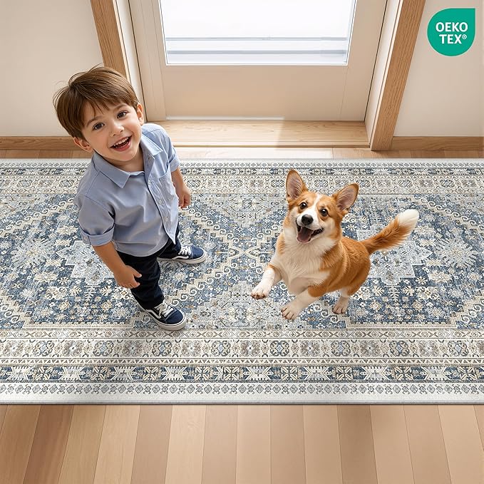 Runner Rug 2x8 Runners for Hallways Non Slip Washable, Vintage Hallway Runner - Image 9