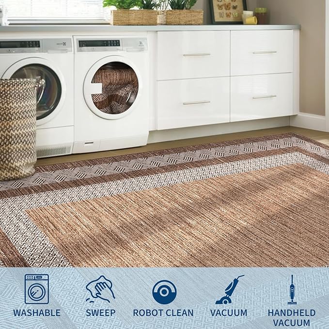 GarveeHome Small Bedroom Area Rug 3x5 Bordered Area Rug - Image 8