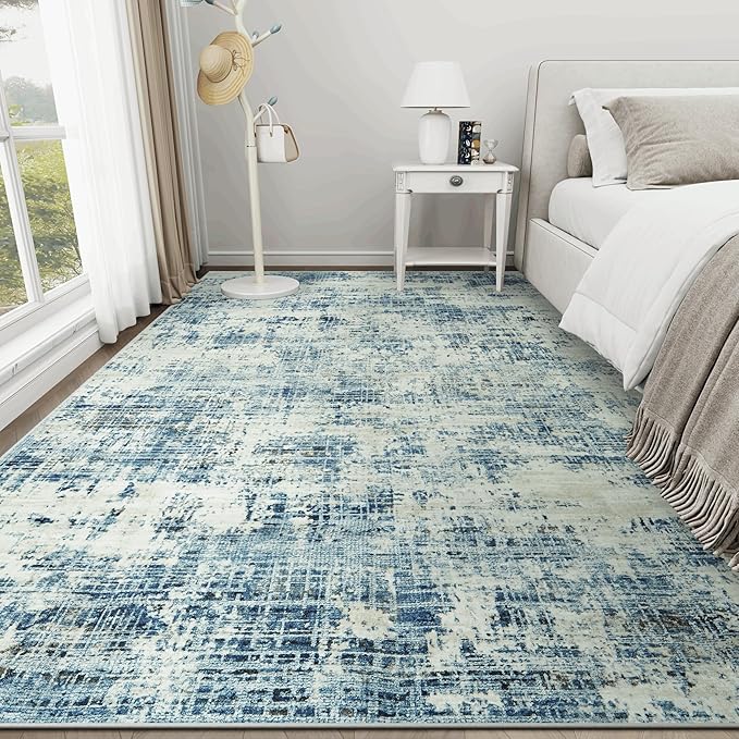 8x10 Area Rugs for Living Room Washable Rug: Anti-Skid Abstract Modern Living - Image 9