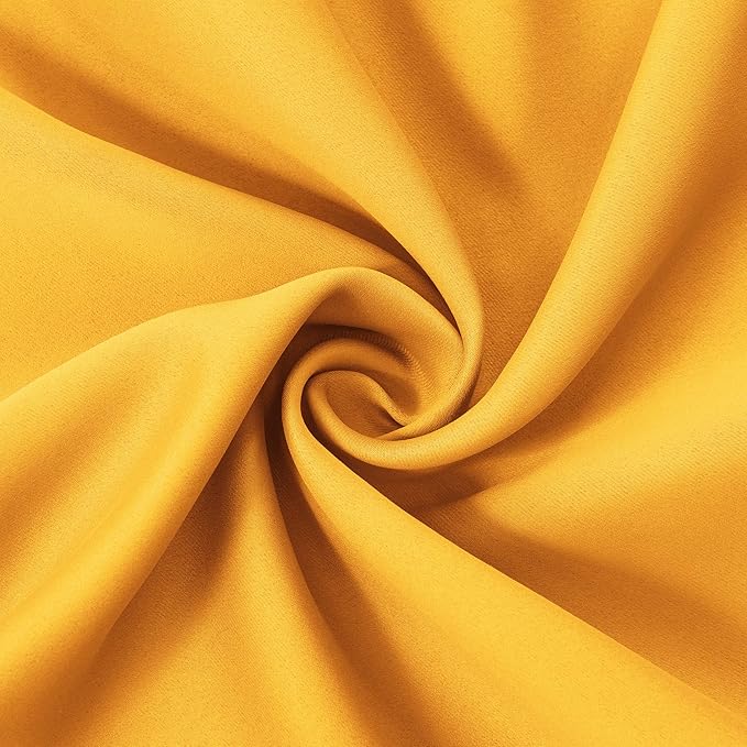 LEMOMO Yellow Thermal Blackout Curtains/52 x 95 Inch/Set of 2 Panels Room - Image 5
