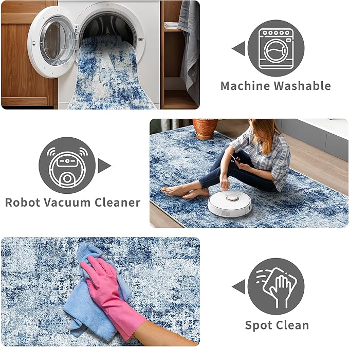 2x5 Washable Runner Rug for Hallway: Non Slip Entryway Runners Rugs - Image 5