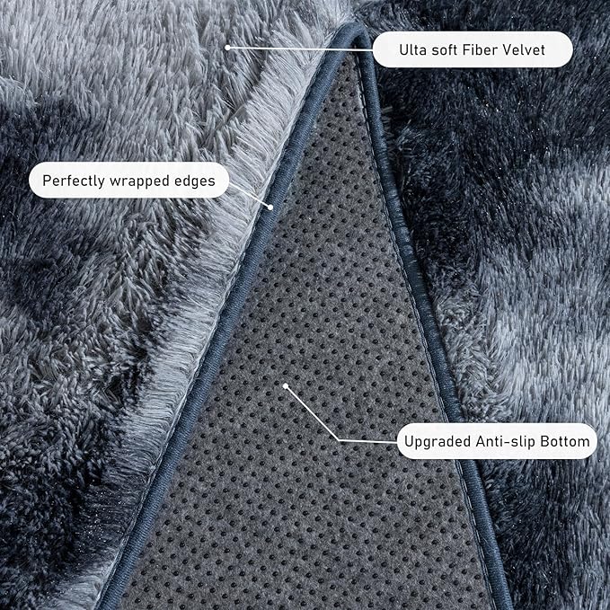 Rugs for Living Room 9x12, Soft Shaggy Modern Shag Area Rug for Bedroom - Image 5