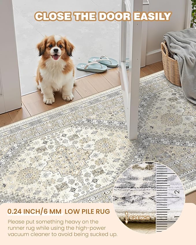 3x5 Washable Area Rug for Entryway, Kitchen Rugs Non Slip for Dining Room - Image 6