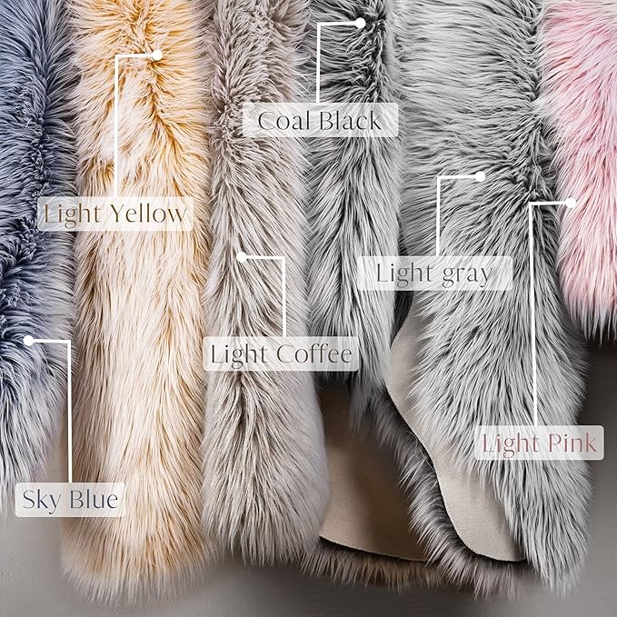 Ashler faux fur rug, Fluffy Shaggy Area Rug Ultra Soft 2 x 3 Feet Sheepskin Fur - Image 5