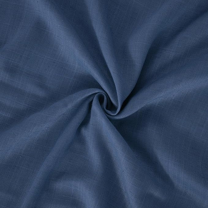 BGment Navy Blue Small Linen Curtains 36 Inch Length - Image 8