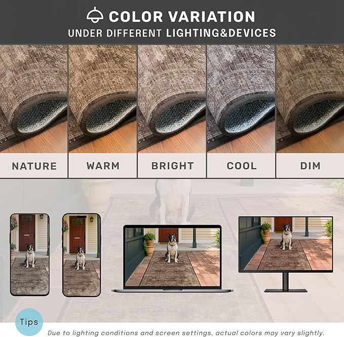 Hazo Haus Brown Rug for Living Room 10x12 - Image 6