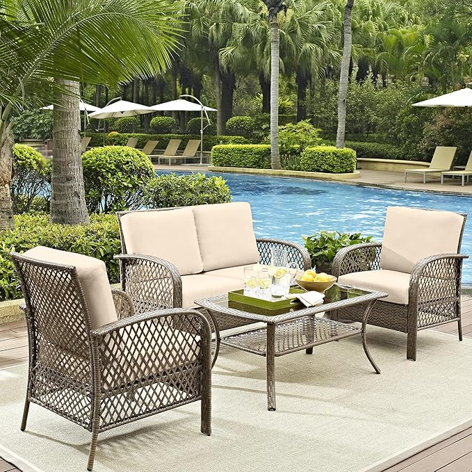 14Pcs Outdoor Cushion Covers, Patio Cushion Covers, Stretch Elastic Slipcovers - Image 6
