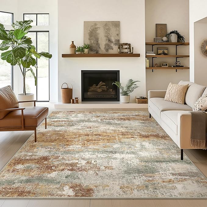 Area Rugs 5x7 for Living Room Bedroom, Modern Abstract Machine Washable Rug by BEIMO