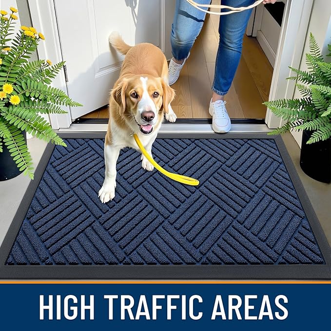 OLANLY Front Door Mat Outside Entrance 71x23, Heavy Duty Sturdy Natural Rubber - Image 5