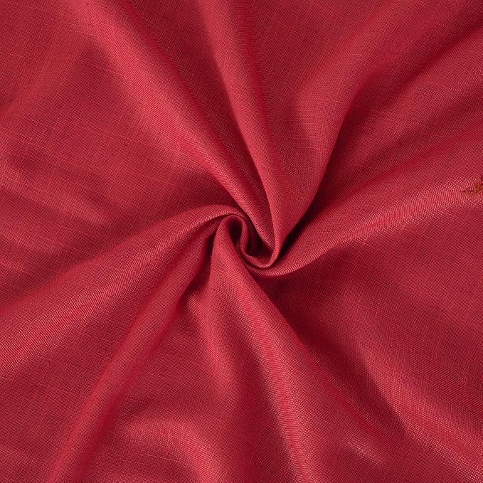 BGment Red Linen Curtains 63 Inches Long - Image 9