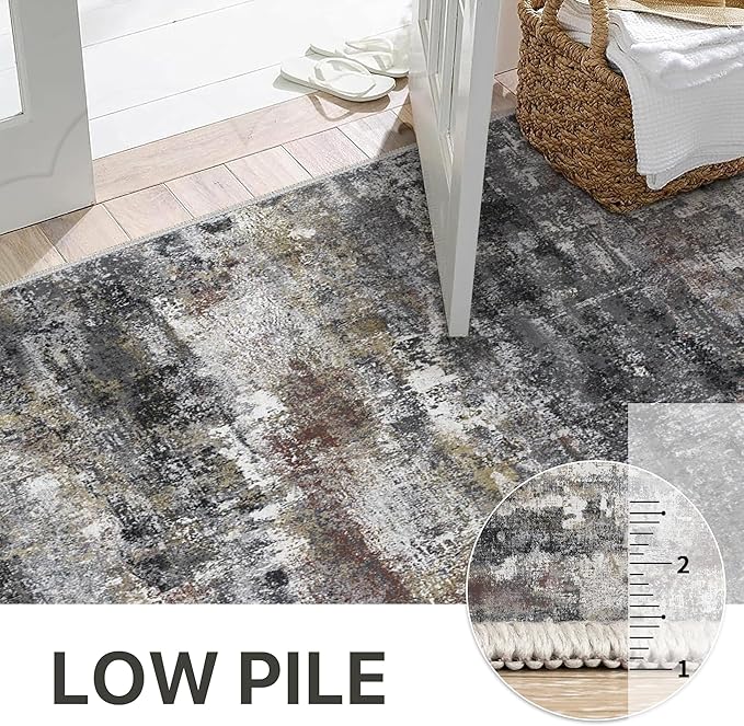 Area Rugs 8x10 for Living Room Bedroom, Modern Abstract Machine Washable Soft - Image 9