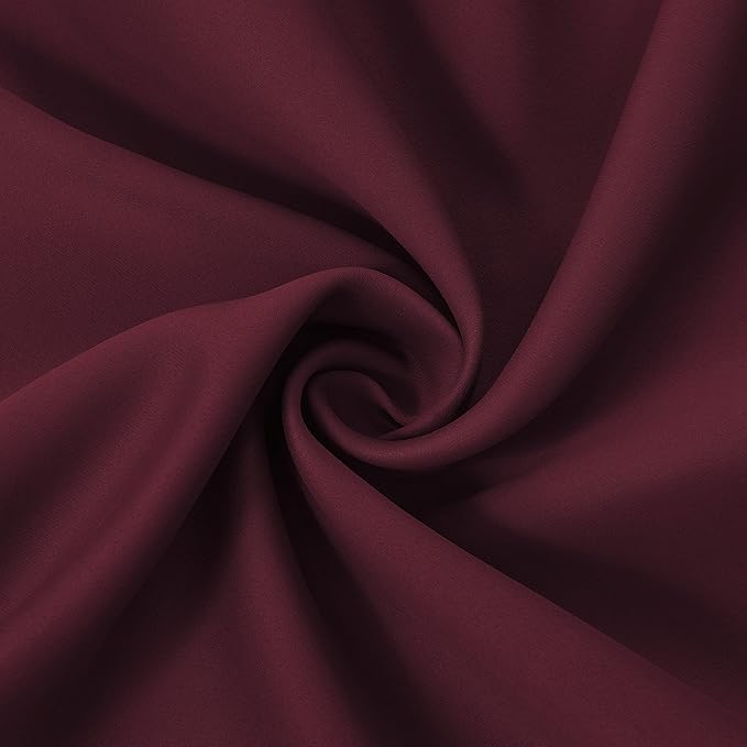LEMOMO Burgundy Red Thermal Blackout Curtains/42 x 84 Inch/Set of 2 Panels Room - Image 6