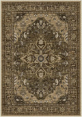 Area Rugs Round 6ft Washable Non-Slip, Floral Vintage Distress Print Pattern by RELEANY