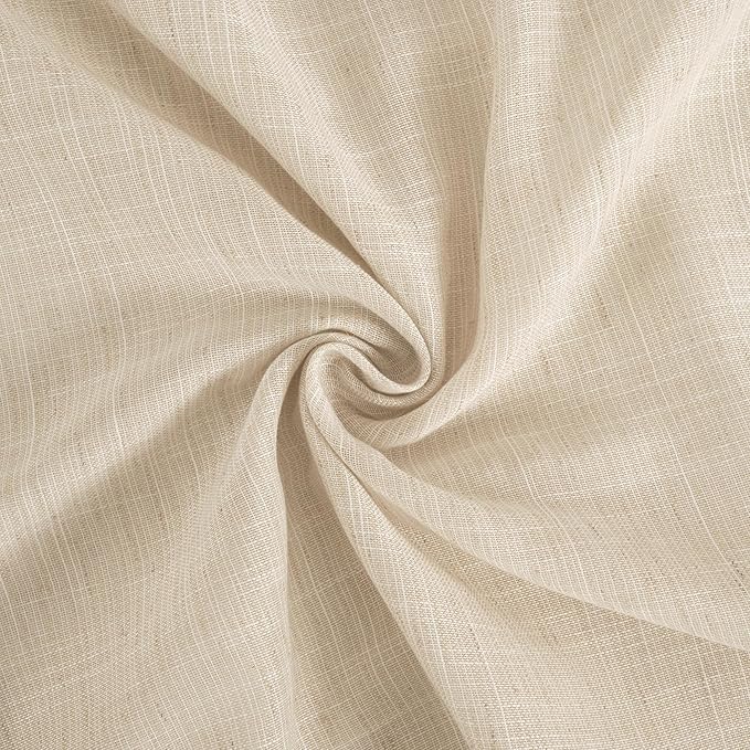 BGment Natural Tan Linen Curtains 80 Inches Long - Image 8