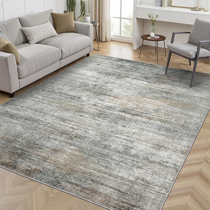 Area Rugs 4x6 for Living Room Bedroom, Modern Abstract Machine Washable Rug - Image 3