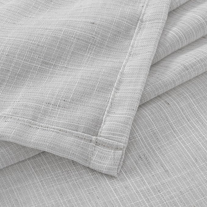 BGment Light Grey Linen Curtains 45 Inch Length - Image 8