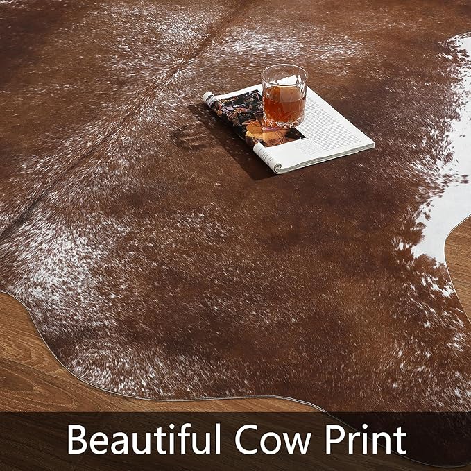 AROGAN 6×7.2 Feet Western Decor Faux Fur Cowhide Rug, Feet Premium Animal Skin - Image 5